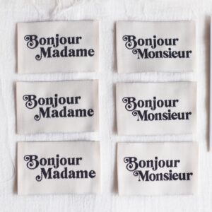 Bonjour Mme, Mr - NOIR x6