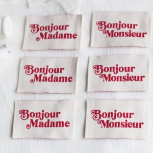 Bonjour Mme,Mr - ROUGE x6